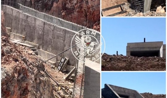 Ermənistan Azərbaycanla sərhəddə beton istehkamlar qurur