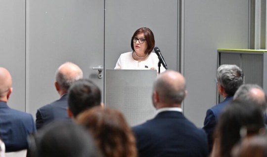 Sahibə Qafarova Cenevrə Universitetində çıxış edib
