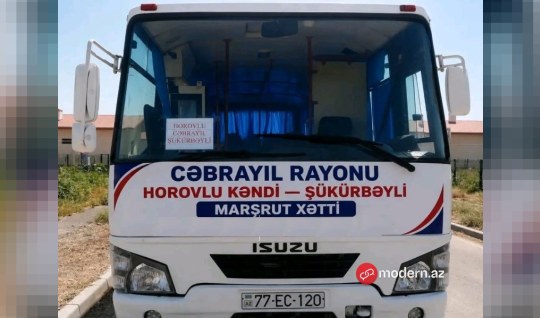 Cəbrayılda kəndlərarası avtobus marşrutu açıldı - FOTO