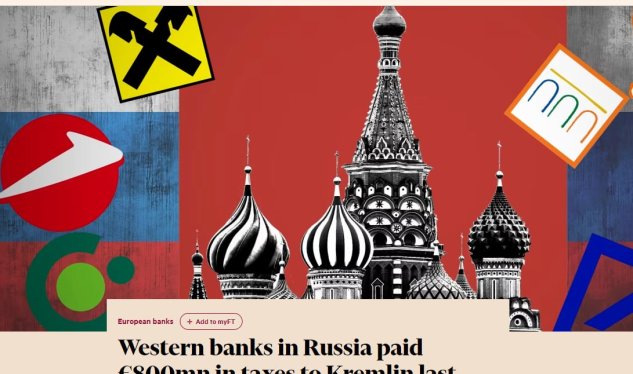 Qərb bankları keçən il Kremlə 800 milyon avro vergi ödəyib