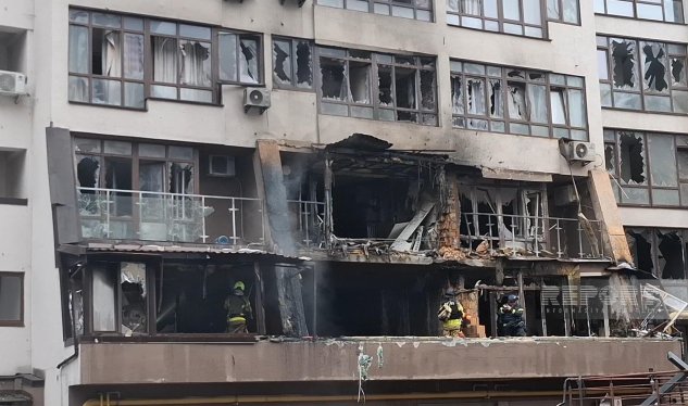 Kiyevdə Azərbaycan səfirliyinin ətrafı bombalandı - Ərazidən GÖRÜNTÜLƏR