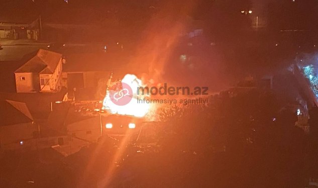 Bakıdakı yanğınla bağlı rəsmi AÇIQLAMA - GÖRÜNTÜLƏR