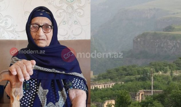 113 yaşlı Xeyrənisə nənə də Kəlbəcərə QAYIDIR