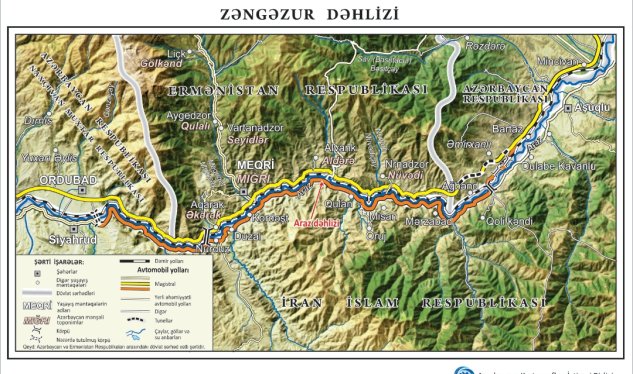 Zəngəzur dəhlizinin xəritəsi hazırlandı