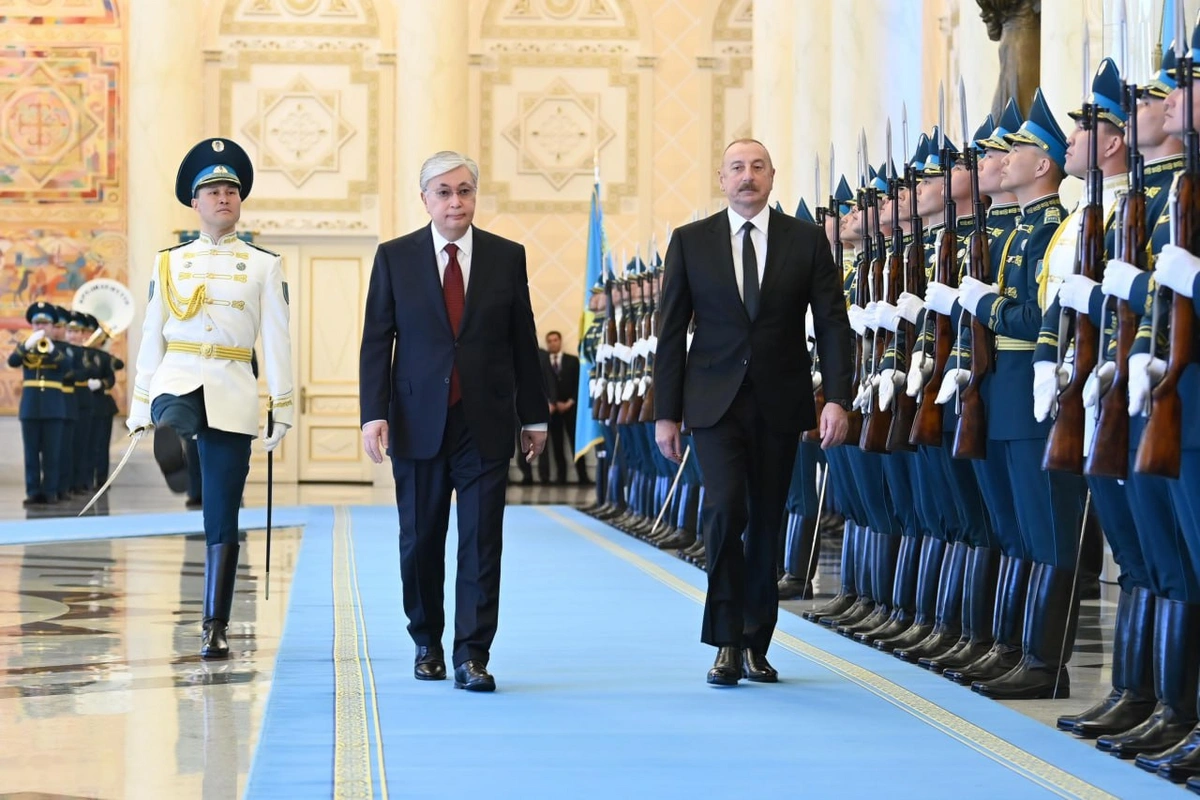 İlham Əliyevin Astanada rəsmi qarşılanma mərasimi keçirilir