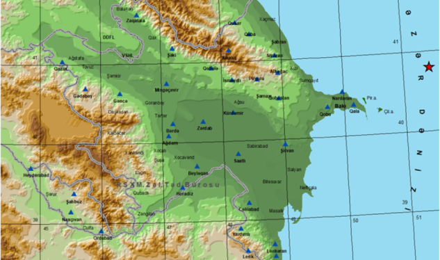 Xəzər dənizində ZƏLZƏLƏ oldu