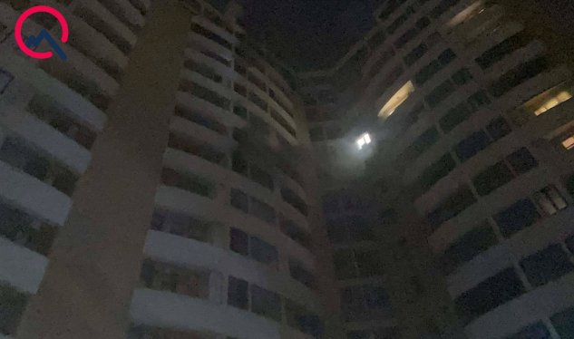 Nərimanovda bina yanır - Sakinlər təxliyə edildi