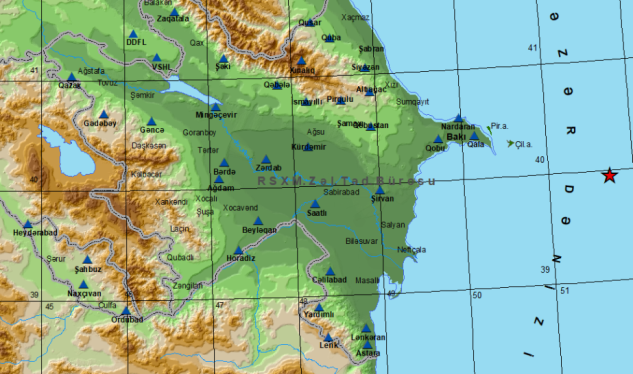 Xəzər dənizində ZƏLZƏLƏ oldu 