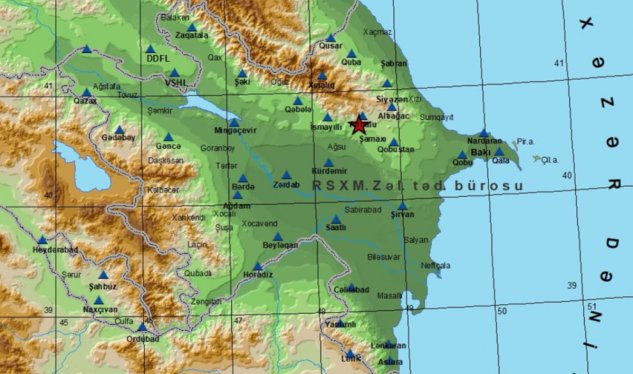 Azərbaycanda zəlzələ olub