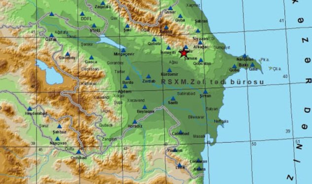 Azərbaycanda zəlzələ oldu