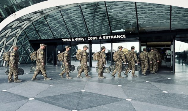 Hərbçilərimiz&nbsp;&ldquo;Sülh Qalxanı &ndash; 2026&rdquo; təliminə yollandılar - FOTOLAR