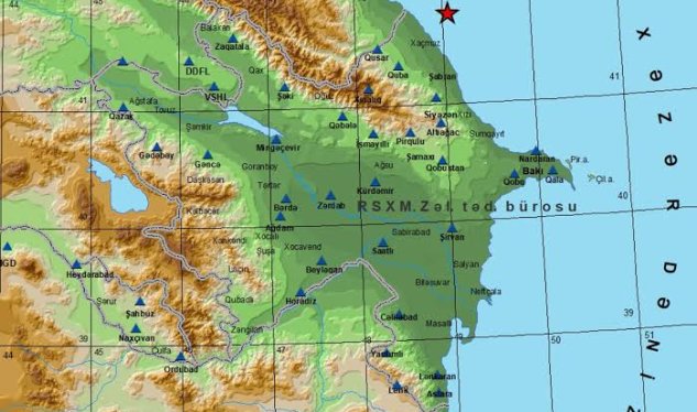 Xəzər dənizində ZƏLZƏLƏ oldu