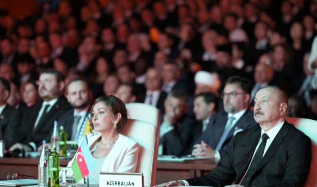 Prezidentlə xanımı WUF13-ün açılış mərasimində - FOTOLAR
