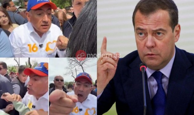 Əhali Paşinyanı&nbsp;Parisə, Makronun yanına qovacaq - Medvedev
