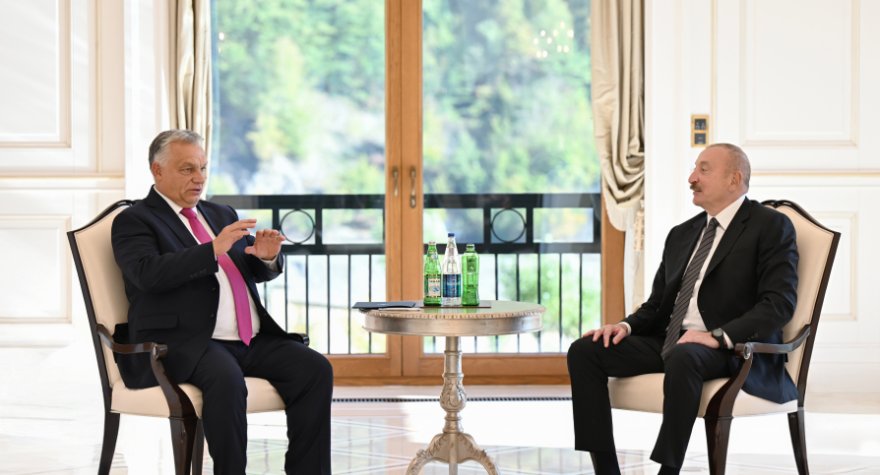 Azərbaycan Prezidenti Orbanla nələrdən danışdı... - FOTO