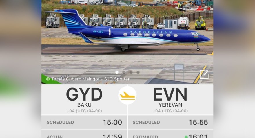 Azərbaycan təyyarəsi İrəvana getdi - Nə baş verir?