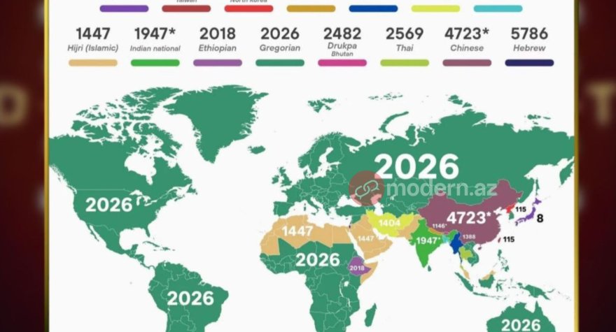 Hansı ölkədə neçənci ildi? - MARAQLI TƏQVİMLƏR