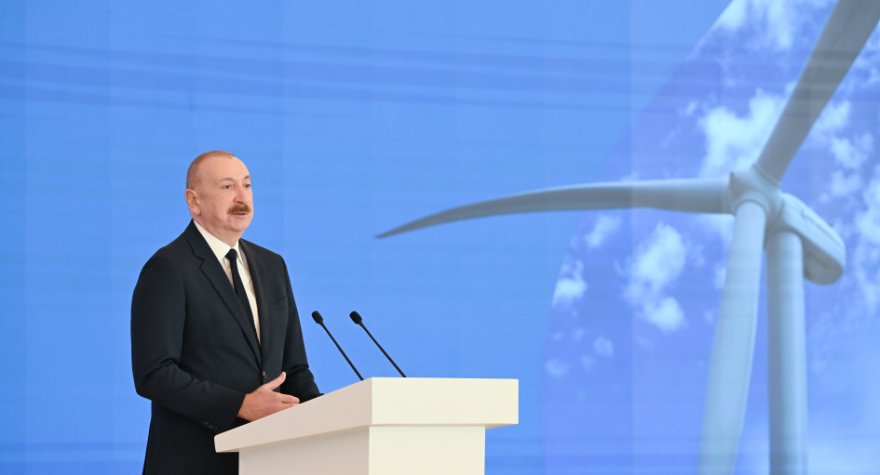 Prezident Külək Elektrik Stansiyasının açılış tədbirində&nbsp;çıxış edib