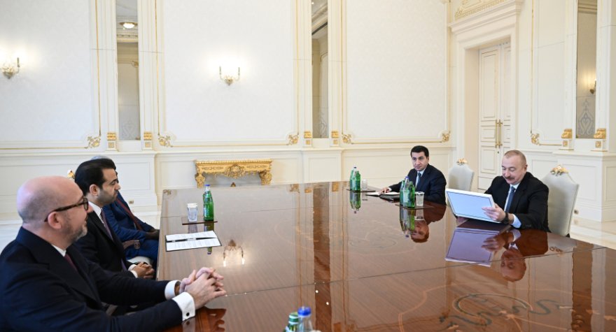 Beynəlxalq mükafatın nümayəndə heyəti İlham Əliyevin qəbulunda - FOTOLAR