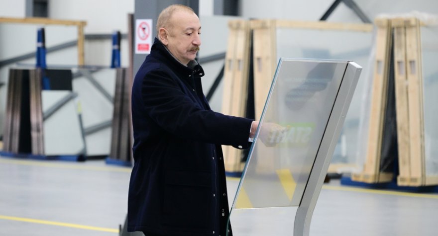 Prezident Sumqayıtda zavodun&nbsp;açılışında - FOTOLAR