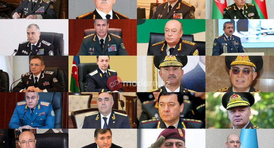 Azərbaycanda&nbsp;general-polkovniklərin sayı 22-yə çatdı - TAM SİYAHI
