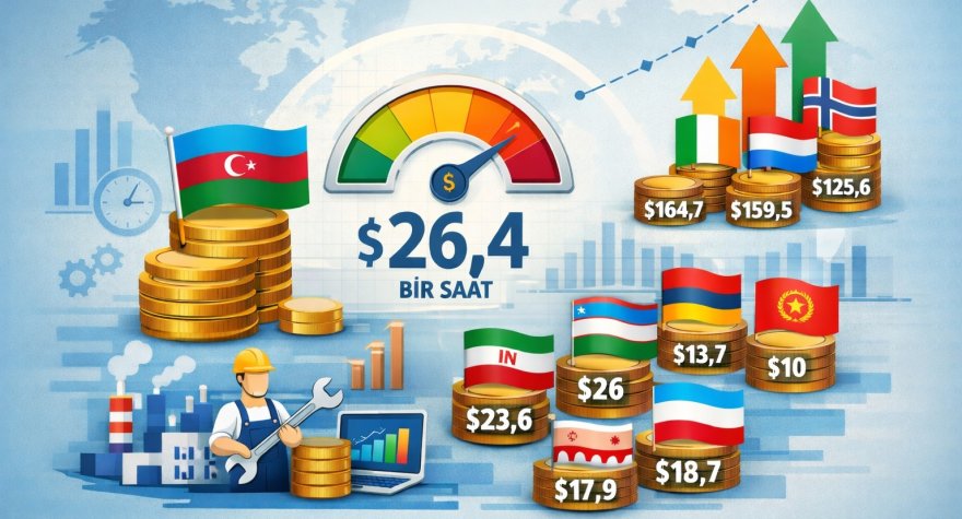 Dünyada və Azərbaycanda 1 saatlıq əməyin&nbsp;dəyəri&nbsp;neçədir? - RƏQƏMLƏR&nbsp;