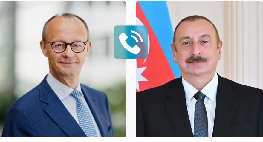 İlham Əliyev Almaniya kansleri ilə yaxın şərqi müzakirə etdi