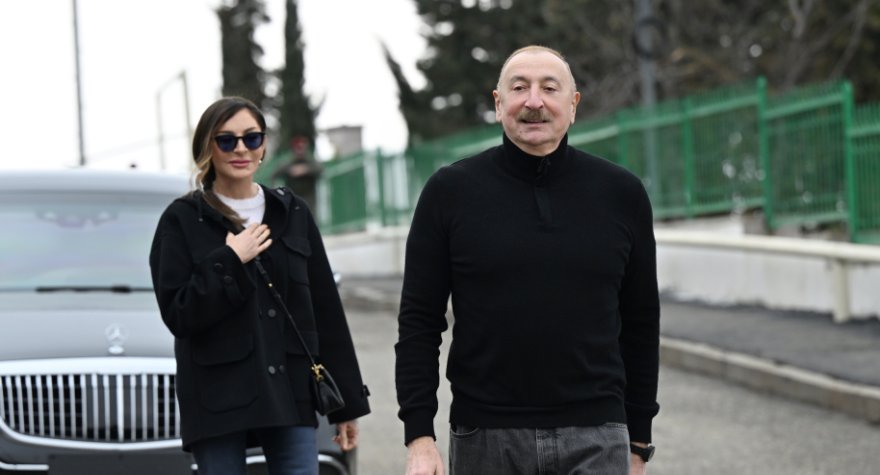 Prezident və birinci xanım Xocavənddə... - FOTOLAR