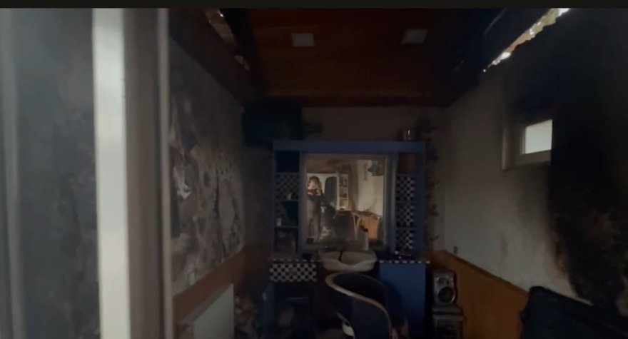 Bakıda bərbərxanada partlayış oldu-VİDEO