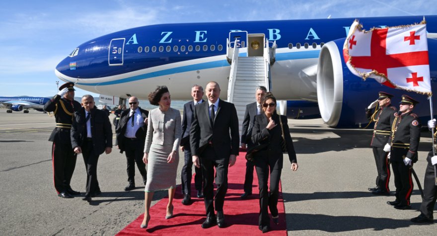 İlham Əliyev Gürcüstanda səfərdədir - FOTOLAR