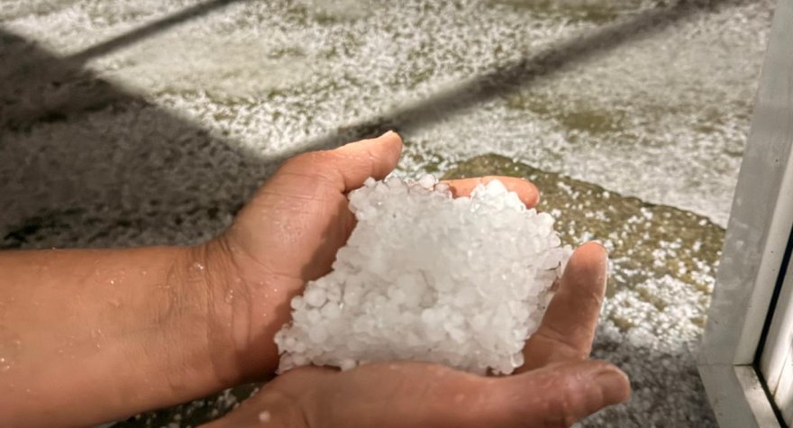 Bakıya dolu yağır-VİDEO