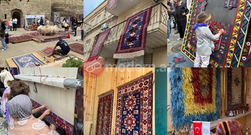 Fərqli mədəniyyətlər İçərişəhərdə: Xalça Festivalından - FOTOREPORTAJ