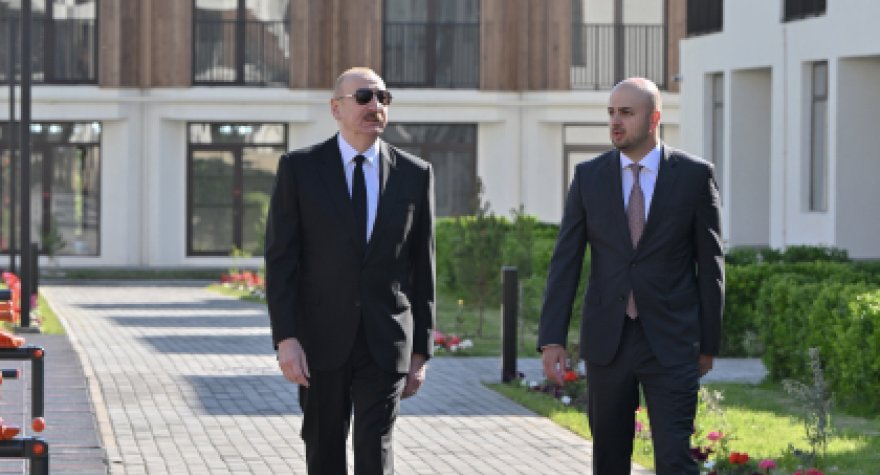 Prezident Zəngilanın ilk yaşayış kompleksində - FOTOLAR