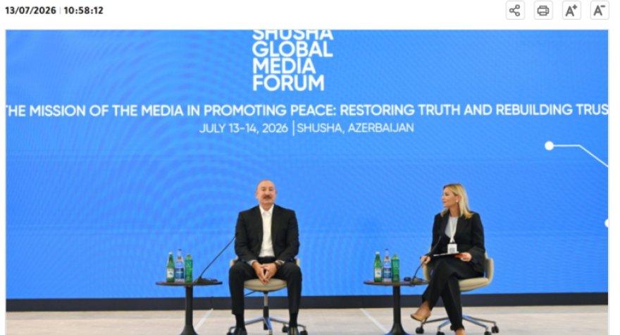 Şuşa Forumu dünya mediasında
