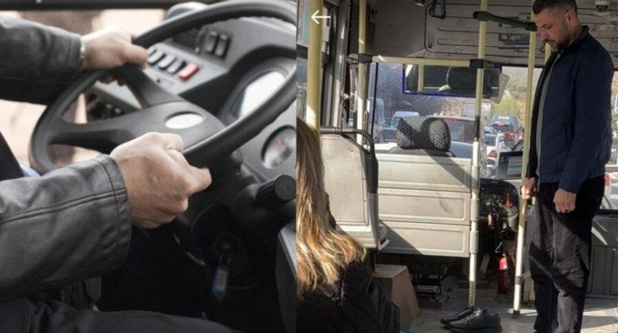 "Sədərək" marşrutunda insident: avtobus sıxışdırıldı, güzgüsü sındırıldı - GÖRÜNTÜ