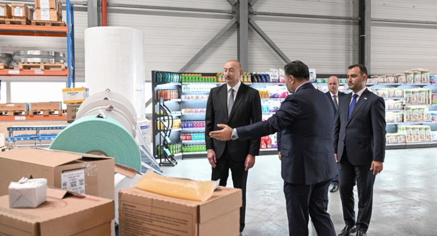 Prezident Qaradağda istehsal&nbsp;müəssisəsinin açılışında