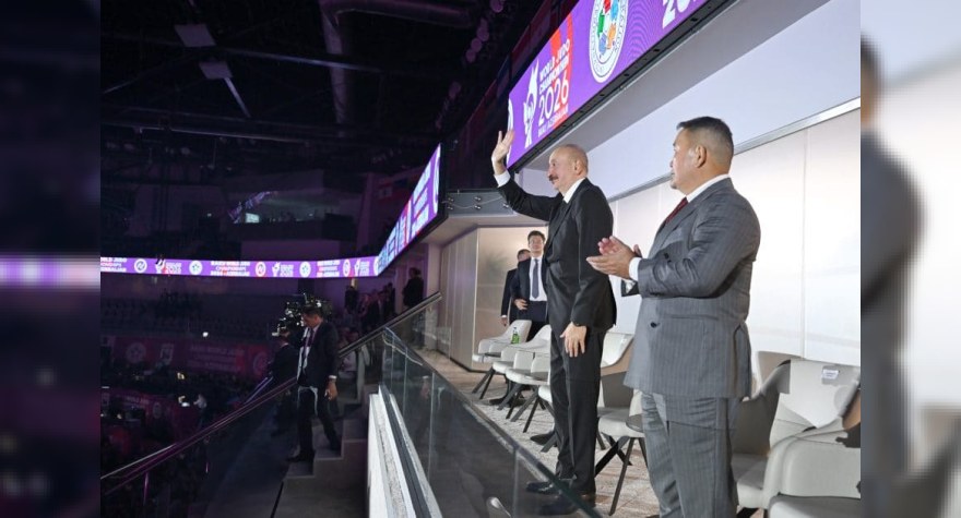 Prezident cüdo üzrə dünya çempionatının açılış mərasimini izləyir