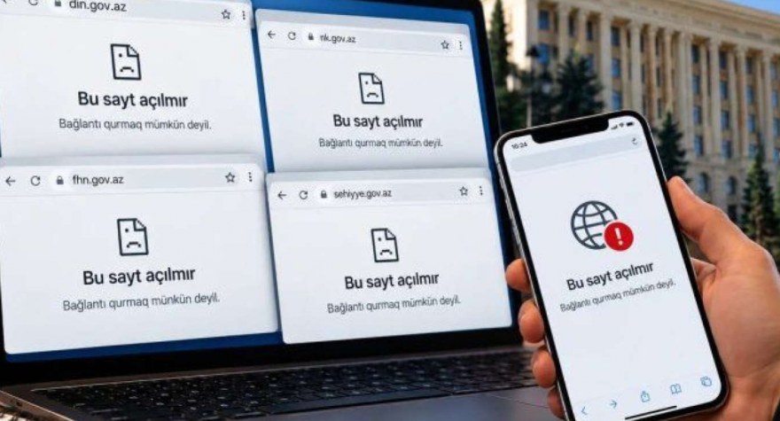 Azərbaycanda dövlət qurumlarının saytına giriş DAYANDI