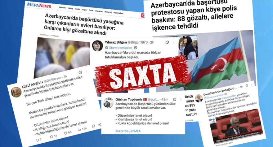 Türkiyənin bəzi media resurslarında yayılan əsassız iddialara CAVAB