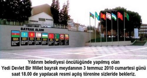 Türkiyədə Yeddi Dövlət – Bir Millət bayraq meydanı açılır