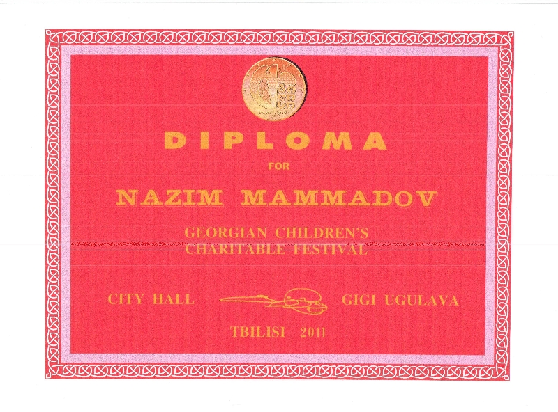 Tiflis meri Nazim Məmmədova diplom verib (FOTOLAR)