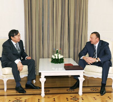 İlham Əliyev Oljas Suleymanovu qəbul edib