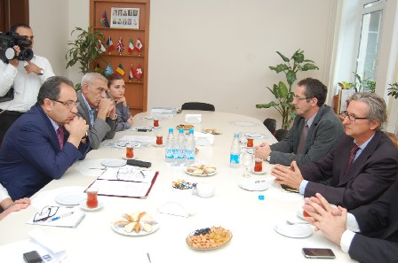 Abel Məhərrəmov BDU ilə əlaqələr qurmaq istəyən almanlarla görüşüb