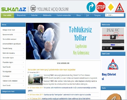 Yol hərəkəti qaydaları ilə bağlı SUKAN.AZ saytı işini bərpa etdi