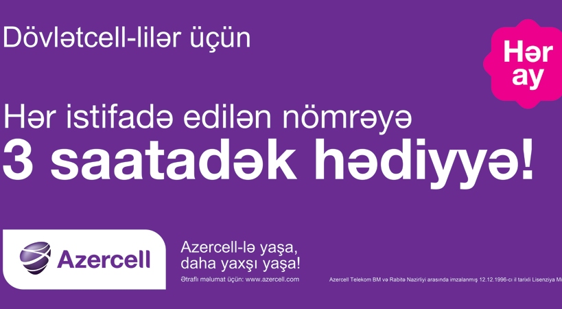 Dövlətcell-lilər üçün pulsuz saatlar