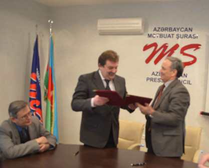 Azərbaycan Mətbuat Şurası ilə Rusiya Jurnalistlər İttifaqı arasında memorandum imzalanıb