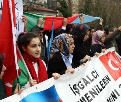 Taksimdə Xocalı mitinqi başa çatıb, aksiyaya 300 min nəfər qatılıb