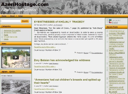 Azərbaycan saytı erməniləri qəzəbləndirib