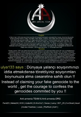 31 Mart soyqırımı ilə bağlı 816 erməni saytı dağıdıldı