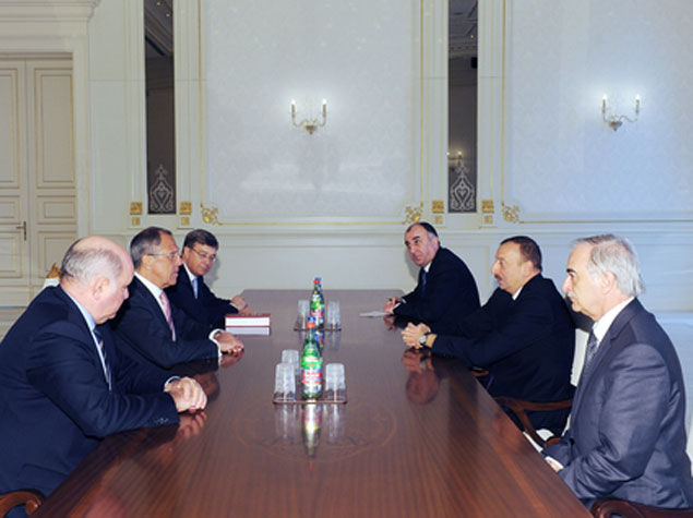 İlham Əliyev Sergey Lavrovu qəbul edib